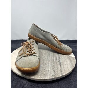 Birkenstock Arran Suede Leather Lace Up Gray Shoes Size 41 Made in Portugal